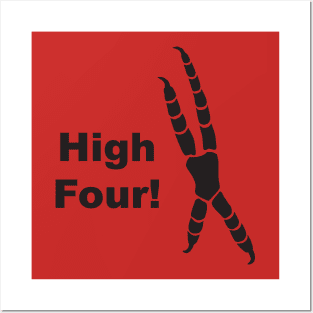 High Four Parrot Foot Posters and Art